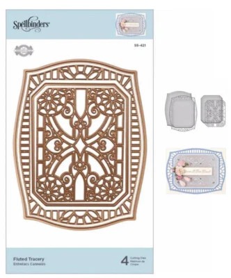 $17.42 • Buy Spellbinders Die Set Fluted Tracery Etched | Flourished Fretwork By Becca Feeken