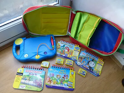 LEAPFROG MY FIRST LEAPPAD LEARNING SYSTEM CONSOLE +4BOOKS W/CARTRIDGES &BACKPACK • £32.99