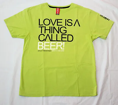 Men Xplicit T-shirt -Love Is A Thing Called Beer! Medium Size - Green • £9.99