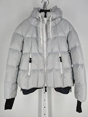 Moncler Down Sculptural Puffer Jacket Unique Sample Size 1 Riri Zip Hooded • $375