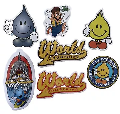 WORLD INDUSTRIES STICKER 7  STICKER Set VINTAGE SKATEBOARD STICKER PLAN B GIRL • $9.99