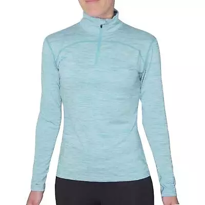 £8.95 • Buy More Mile 1/4 Zip Girls Long Sleeve Top Blue Gym Running Sports Training Jersey