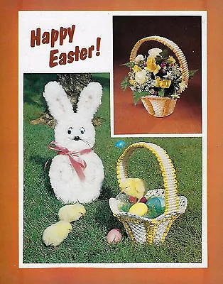 Macrame Easter Bunny & Basket Patterns Tie The Knot With Classic IV Book Leaflet • $9.77