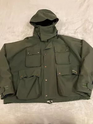 £30 • Buy Wychwood Fly Fishing Wading Jacket Large Four Seasons Olive Green Vintage