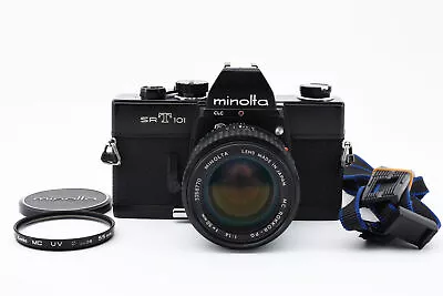 Minolta SRT101 Black SLR 35mm Film Camera /MC Rokkor-PF 50mm F/1.7 From JAPAN • $144.99