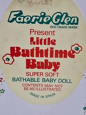Faerie Glen Vintage Baby Doll Little Bathtime Baby TINY TEARS ERA  • $580.28