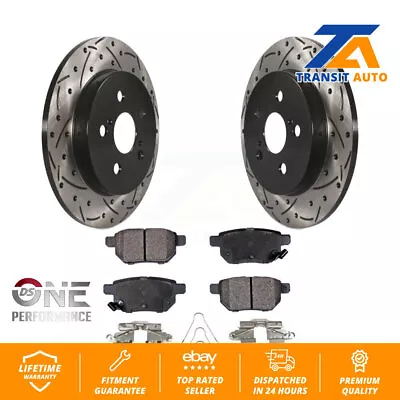 Rear Drill Slot Brake Rotor Semi-Metallic Pad Kit For Toyota Corolla Prius Prime • $78.40