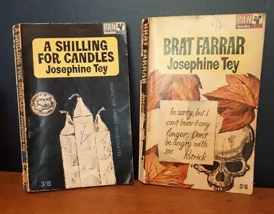 £6.99 • Buy 2 X Josephine Tey Pan Books - Brat Farrar / A Shilling For Candles, Vintage 1960