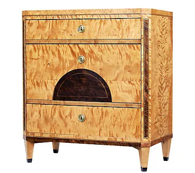 Swedish 19th Century Inlaid Birch Chest Of Drawers • $3350.83