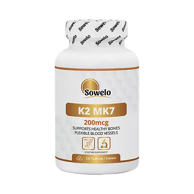 SOWELO NATURAL VITAMIN K2 MK7 200mcg TABLETS • $84.69