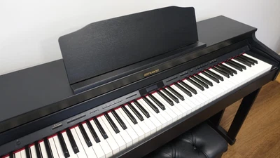 $1800 • Buy Roland Digital Black Piano HP-601 & Leather Stool 