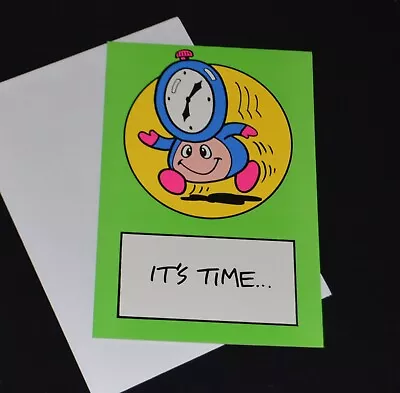 Vintage New NOS 1989 Nintendo Super Mario Bros 2 Stop Watch Birthday Card • $4.95