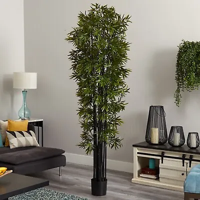 $199 • Buy 7’ Bamboo Artificial Tree W/Black Trunks UV (Indoor/Outdoor) Home Decor.
