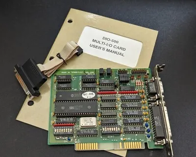 Vintage IBM PC DIO-500 Rev 6 Multi Function I/O ISA Board-Serial Printer Ports • £19.30