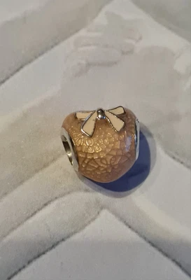 £10.99 • Buy Pandora Peach Metallic Heart Charm  EXCELLENT CONDITION XXXXXXXX 