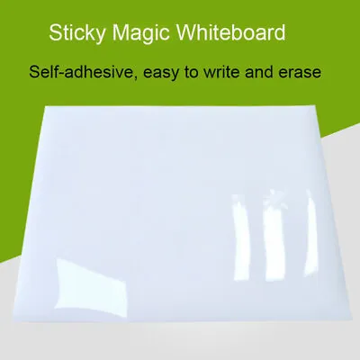 A5 A4 A3 A2 Sheets Sticky Whiteboard Easy To Write And Erase UK NEW • £5.99