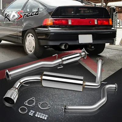 Stainless Catback Cat Back Exhaust System For 88-91 Honda Crx Cr-x Hb 3dr Jdm • $169.99