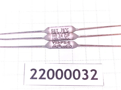£2.39 • Buy 76C 2A 125/250V ATCO Axial Thermal Fuse SET H0 Lot-5pcs