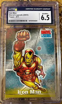 CGC 6.5 Iron Man Marvel Legends (2001) Topps #11 EX/NM+ • $15