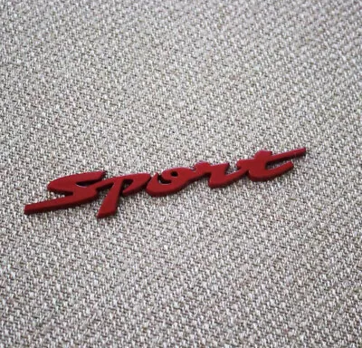 Red Car 3D Metal SPORT Logo Emblem Badge Sticker Trunk Fender Decal Accessory 00 • $2.99