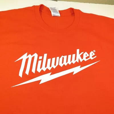 NEW MILWAUKEE TOOLS AX CARBIDE TEETH SAWZALL SAW POWER TEE T SHIRT Mens L Red  • $12.99