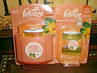 $24.77 • Buy Febreze 3 Refills For Small Spaces & Set & Refresh HAWAIIAN ALOHA 1 Housing Unit