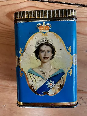 Vintage Collectable Queen Elizabeth 11 Coronation Souvenir Tin 1953 • £9.99