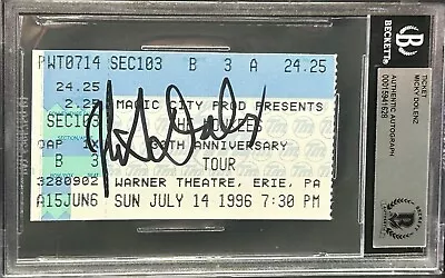 MICKY DOLENZ Signed Autograph THE MONKEES Concert Ticket Slabbed BAS • $149.99