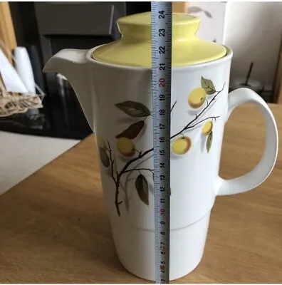 £10 • Buy 1960s Tall Coffee Pot Johnson Bros Bright Sunflower Design. Excellent