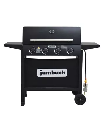 Jumbuck Portland 4 Burner Hooded Gas BBQ - With Warming Rack & Temperature Gauge • $379.89