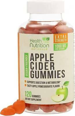 Vegan Apple Cider Vinegar Gummies | Max Strength 1000mg | ACV Supplement Gummy • $25.92