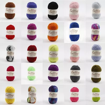 6/10 Balls Knitting Yarn 8Ply Super Soft Acrylic Wool 100g Multi Colour Craft • $19.99