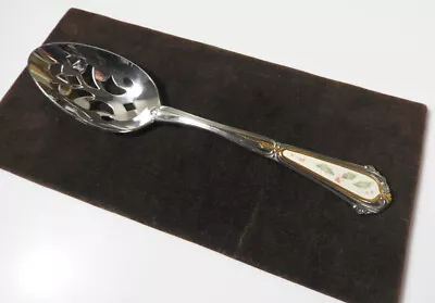 Lenox HOLIDAY Stainless 8 5/8  Pierced Serving Spoon W/Ceramic Insert • $29.95