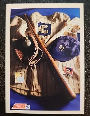 1992 Score Memorabilia Card Babe Ruth #879 New York Yankees • $1.99