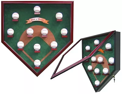 My Field Of Dreams  Modern Day  Homeplate Shaped Display Case - 11 Baseball • $660