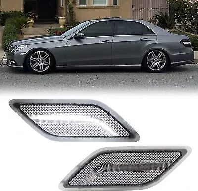 White LED Side Marker Lights For 10-13 Mercedes Benz W212 E350 E550 Sedan Wagon • $36.09