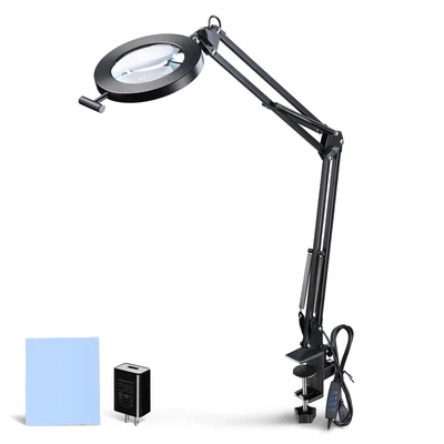 $34.89 • Buy 5X LED Magnifying Lamp Desk Light With Clamp Adjustable Arm For Cosmetic Sewing