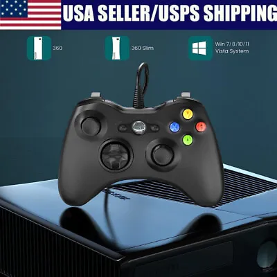 Wired PC Controller For Xbox 360 Game Controller For Steam PC Xbox 360 Slim • $12.89