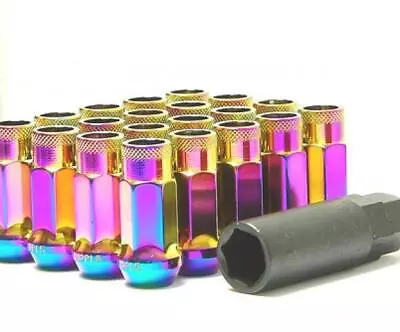 Wheel Mate Muteki SR48 Open End Locking Lug Nut Set 4 Purple 12x1.25 48mm • $66.45