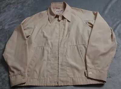 McGregor Drizzler Jacket Men's Size 42 Beige Full Zip Pockets Collared Vintage • $27.77