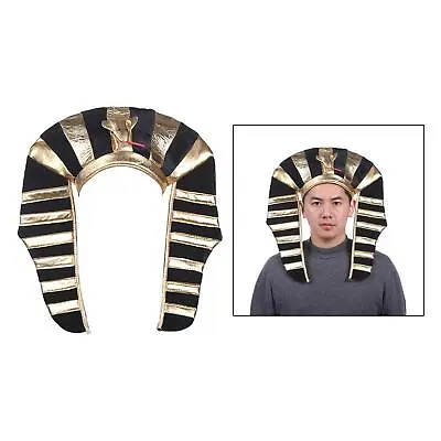 Pharaoh Headdress Kids Adults Props Halloween Costume Egyptian Pharaoh Hat • £7.84