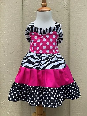 Girls Minnie Mouse Minnie Mouse Dress Zebra Minnie Dress • $29.99