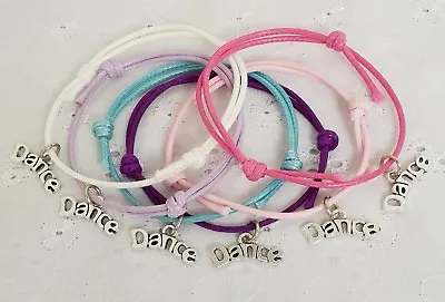 6 Dance Friendship Charm Bracelets Party Bag Gift Exam Good Luck Present Birthda • £2.79