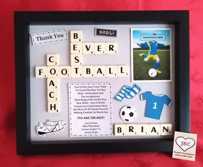 FOOTBALL COACH Personalised Picture Gift Keepsake Photo Frame THANK YOU Manager • £24.99