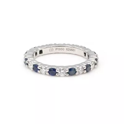 Harry Winston Platinum Sapphire And Diamond Eternity Band Ring • $8200