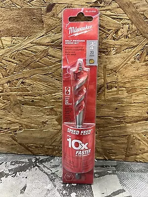 MILWAUKEE Boring Drill Bit 3/4 Inch Self Feed Wood  ~~ 48-13-0068 ~~ • $14.99