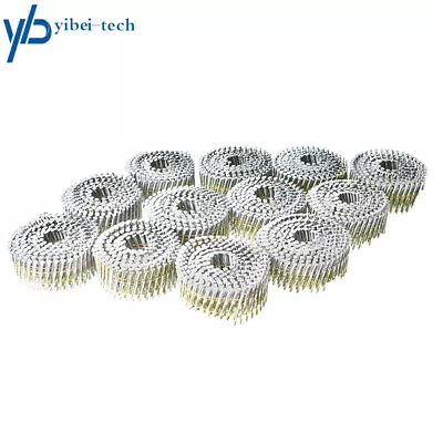 3600Pcs Siding Nails 1-1/2” X .092” Collated Wire Coil Full Round Head 15 Degree • $29.59