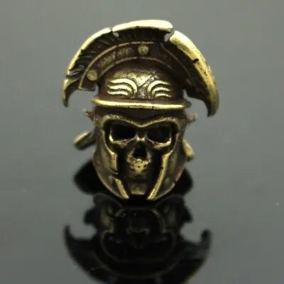 New Brass Spartan Legion Skull Knife Beads Lanyard Pendants KeyChain EDC Tools • $8.56