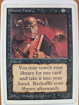 Demonic Tutor HP Unlimited Edition Heavily Played MTG • $55.99