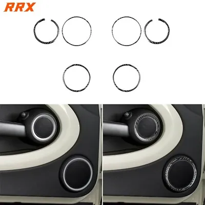 6Pcs Carbon Fiber Door Speaker Horn Cover Trim For Mini Cooper R55 R56 R57 07-10 • $19.99